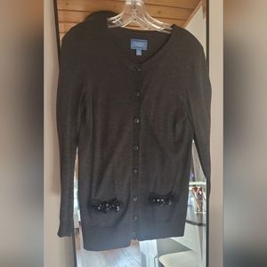 Simply Vera Wang dark gray cardigan